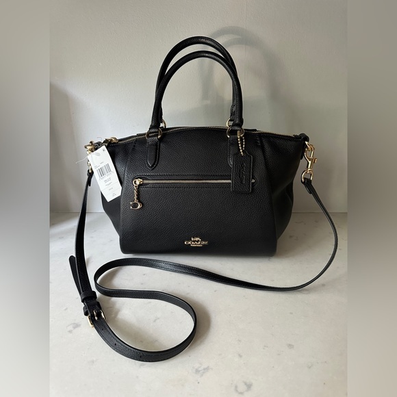 Coach Bags Coach Ppbl Elise Satchel Black Leather Handbag New With